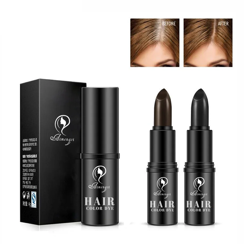 

OEM hair dye cream stick black brown Hairline Coloring washable dye cream hair stick