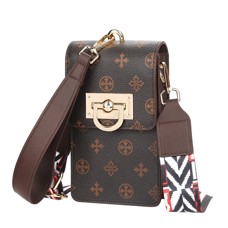 

2022 Most Popular Small Leather Crossbody Bag Cell Phone Purse Wallet With Credit Card Slots For Women Gift, Dark brown
