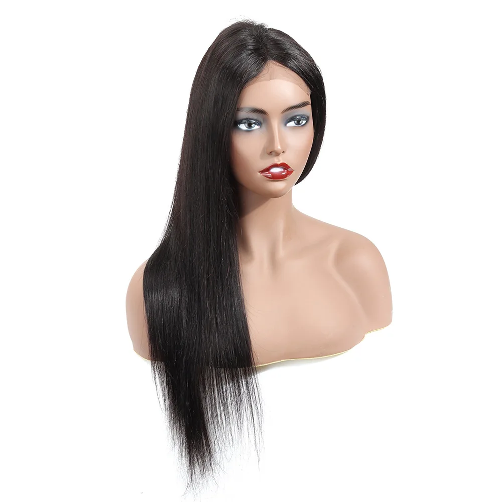 

180 density Unprocessed Brazilian Human Hair HD Lace Wig Cuticle Aligned Hair Straight 5x5 HD Lace Closure Wig