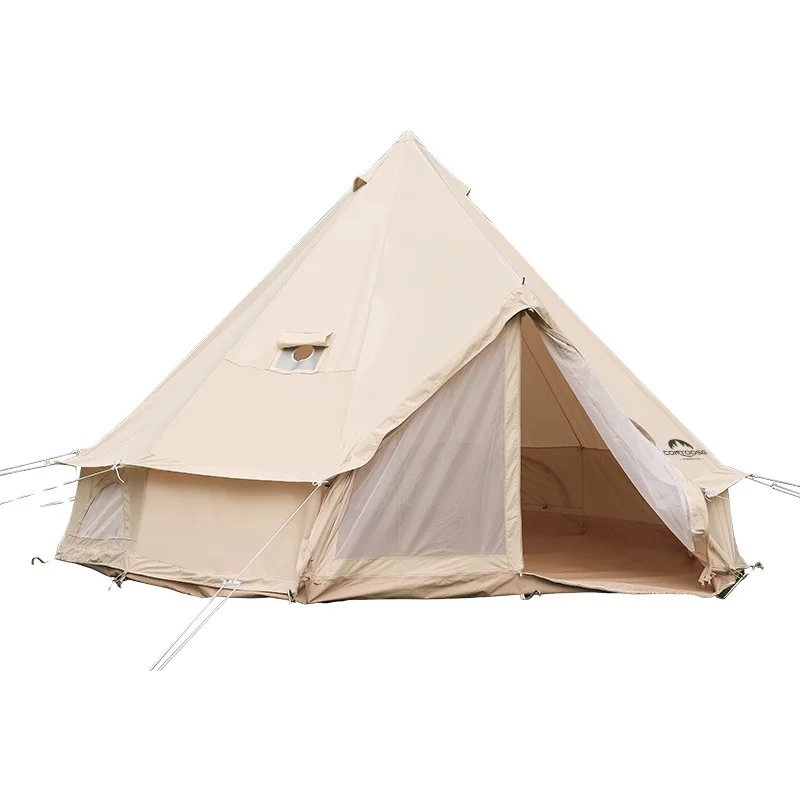 

Amazon Hot Selling Glamping Canvas Outdoor Tent Large Size 4 to 6 Person Waterproof Family Camping Tents