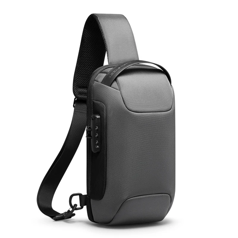 

2021 New Oxford Cloth Shoulder Bag Rechargeable Trend Men's Chest Bags Anti-theft Waterproof Sling Bag