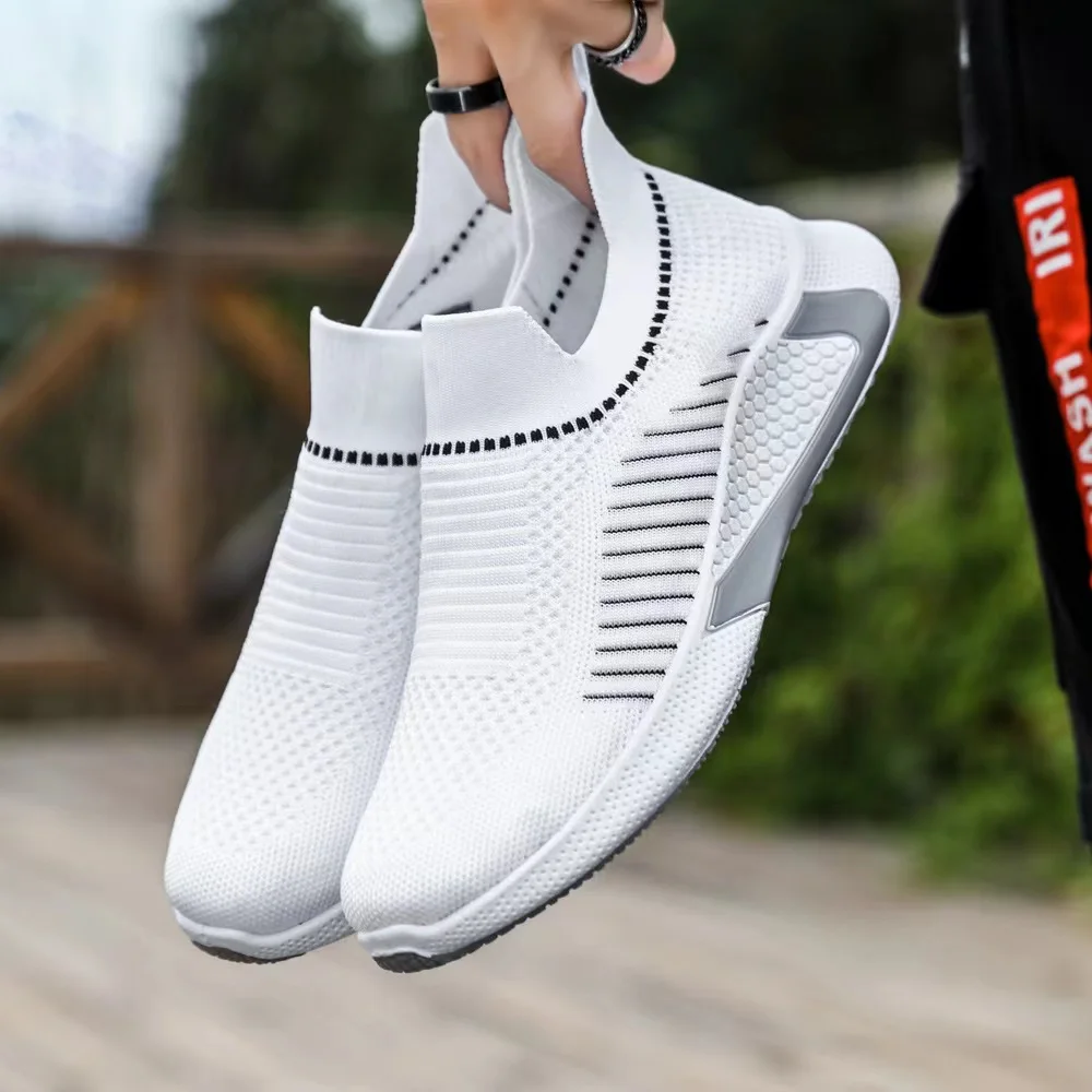 

Wholesale 2022 summer Zapatos high quality flying woven breathable sports casual shoes running shoes men