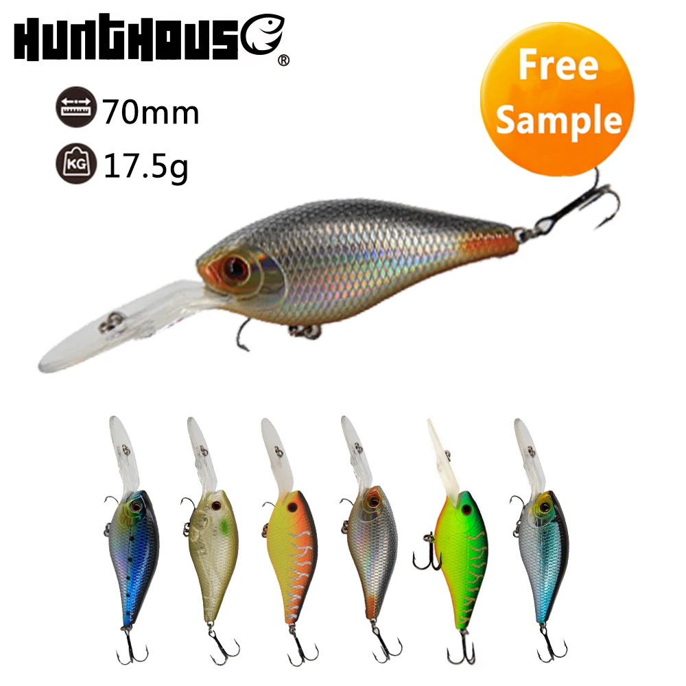 

rubber fishing lure mini bass small crankbait, 6 colors available