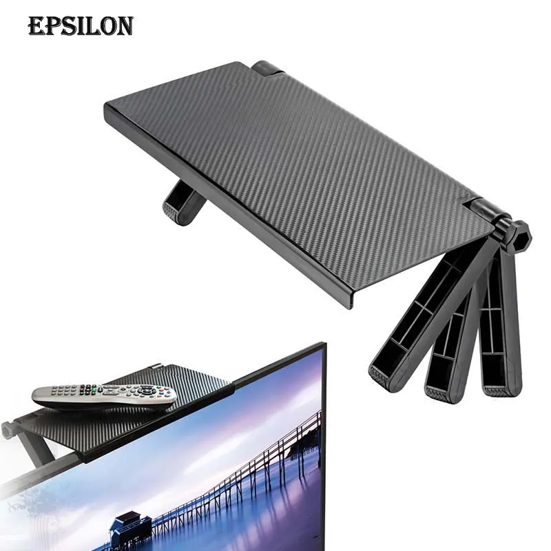 

Epsilon Screen Top Shelf for Laptop/TV, Screen Caddy Platform Solid-Screen Shelf to Hold Cable Boxes, Streaming Devices