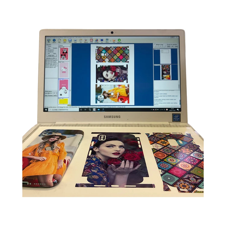 

daqin custom mobile phone cover stickers making software