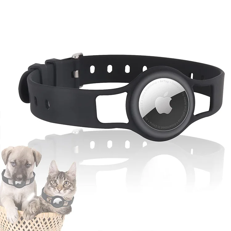 

2021 New Design Wholesale Airtag Case Anti-Lost Waterproof GPS PU Silicone Dog Collar For Dog