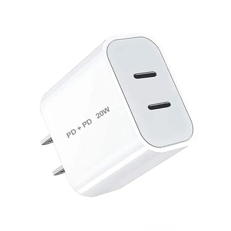 

LAIMODA Dual Port 20W PD Fast USB C Wall Charger for iPhone 12/12 mini/12 Pro/12 Pro Max iPhone 11/11 Pro, White/black