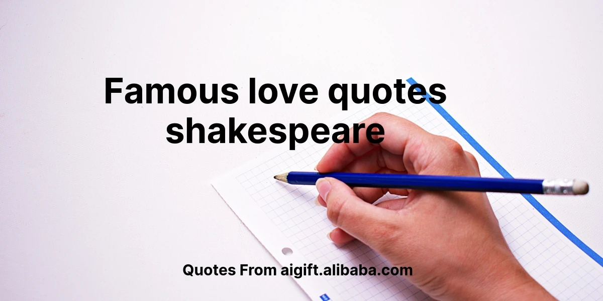 famous love quotes shakespeare