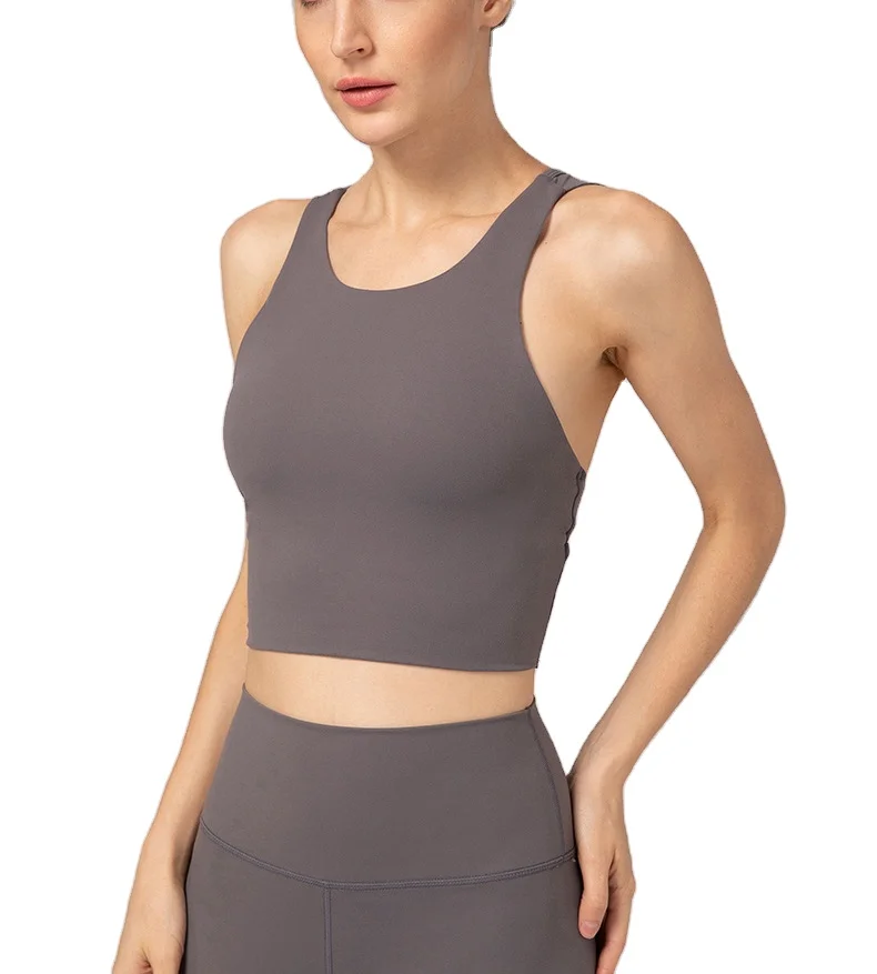 

Soft fabric fitness breathable women activewear yoga crop tank tops, Picture