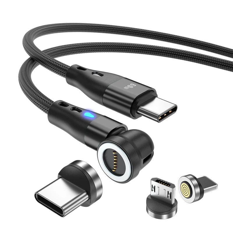

New Design PD60W Type c 3in1 Magnetic Charging USB Date Cables 6in1 Fast Charging Cables type c micro connectors