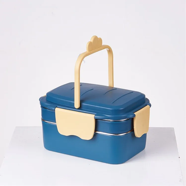 

304 Stainless Steel Liner Lunch Box Portable Portable Heat Preservation Sealed Lunch Box Student Lunch Box, Green/pink /blue