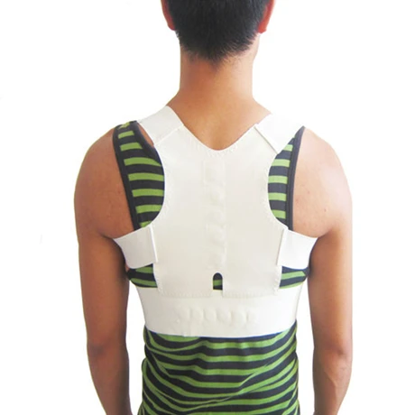 

Orthopedic Leather Back Posture Support Brace, Black