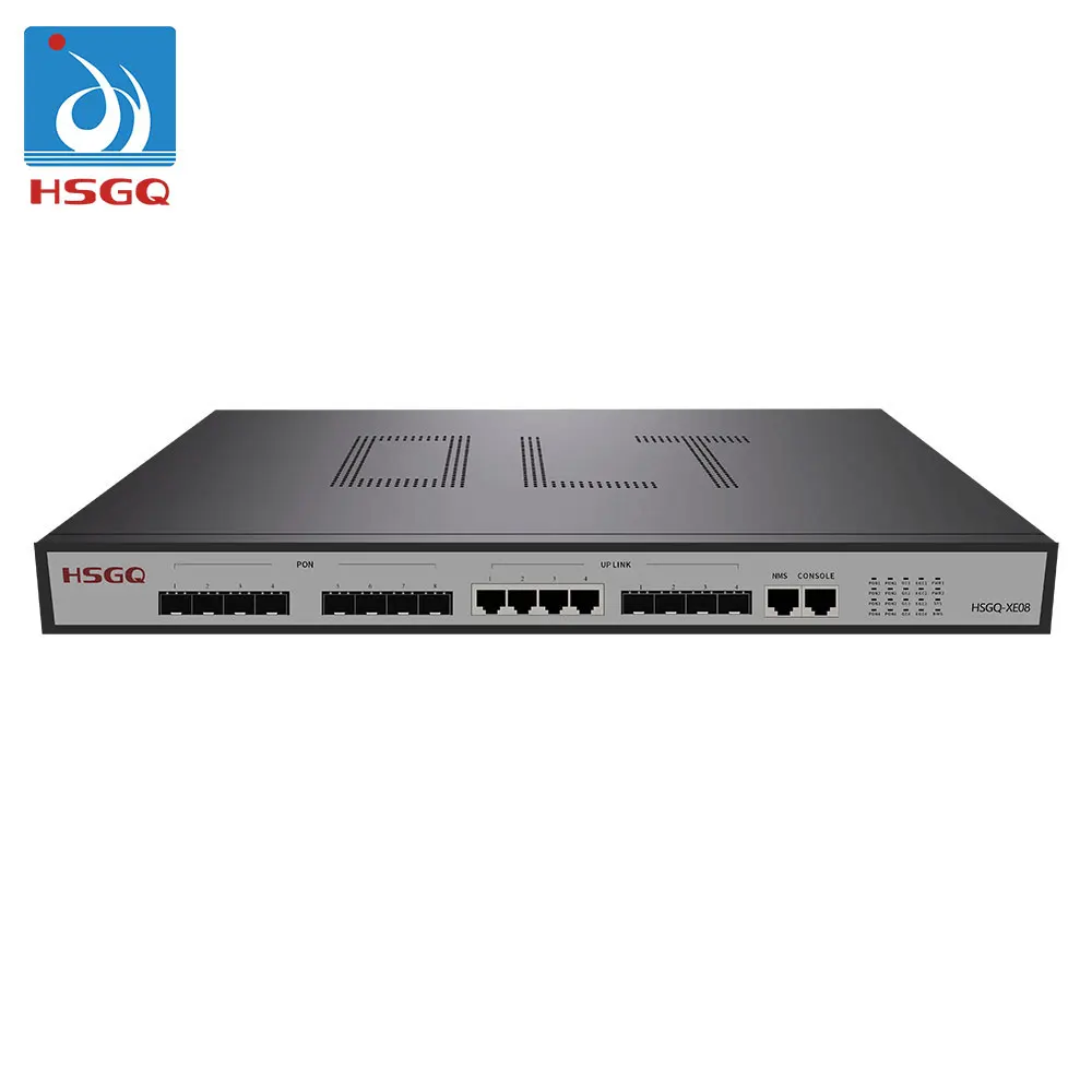 

HSGQ XE08 20km ftth 10G EPON OLT 8 port OLT with 10G sfp+ uplink 8 port EPON OLT compatible with HUAWEI ZTE ONU