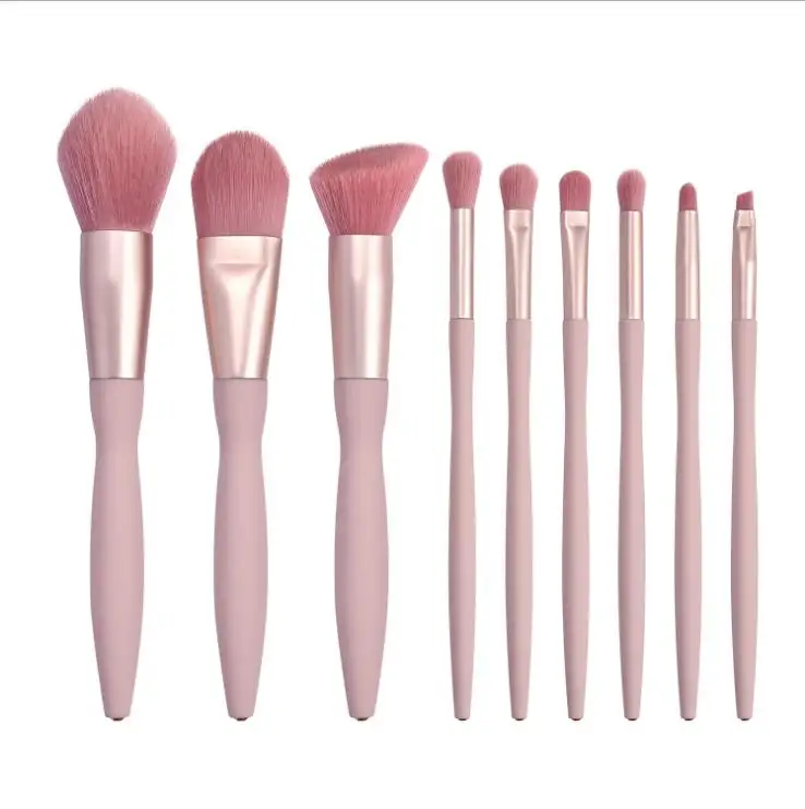 

Custom Beauty Needs 9 Pcs Pink Your Own Brand Cosmetic Makeup Brush Set, Black,green and pink