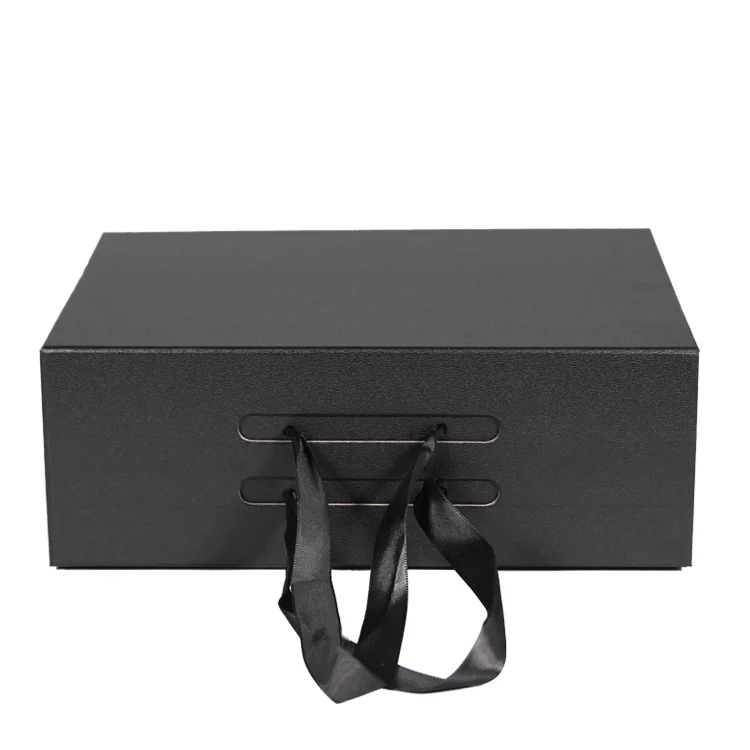 

Wholesale magnetic foldable black box shipping wedding cardboard custom gift packaging paper boxes