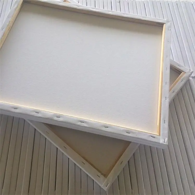 
artist stretched white blank art canvas board 