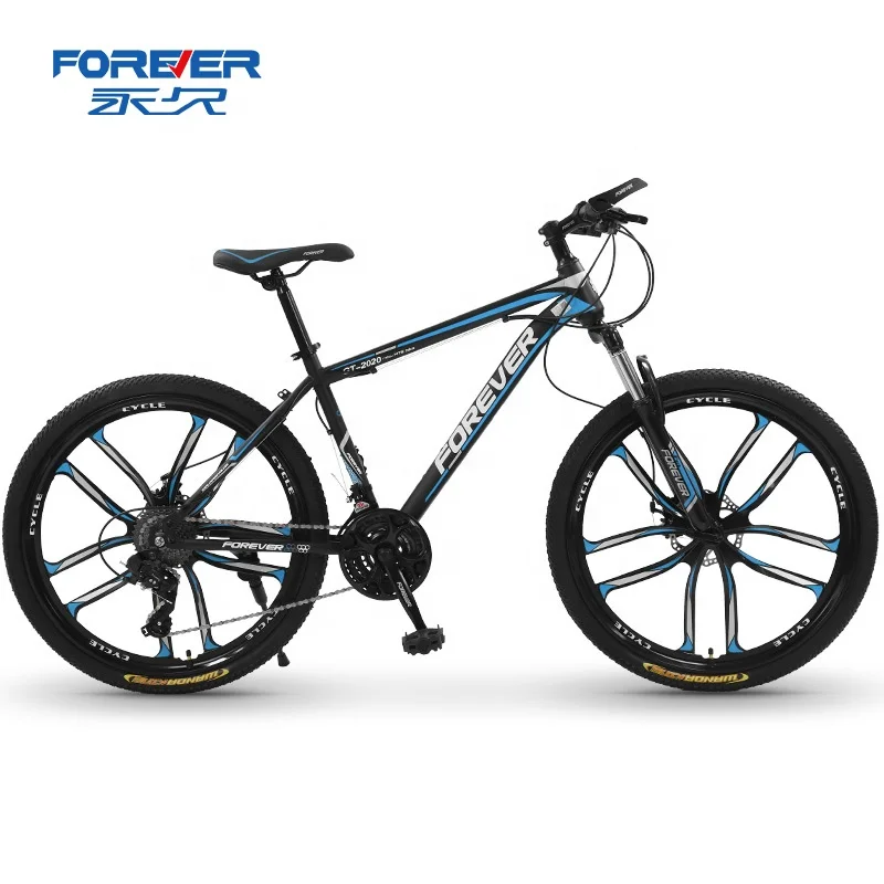 

FOREVER Newly designed and beautiful 24 inch 30 speed shock absorbing off-road racing mountain bike for students or adults