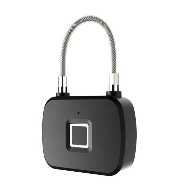 

Mini Padlock Easy Carry Lightweight Luggage Lock Replaceable Battery Design Smart Lock Bike Bicycle Chain Lock For Bicycle, Black