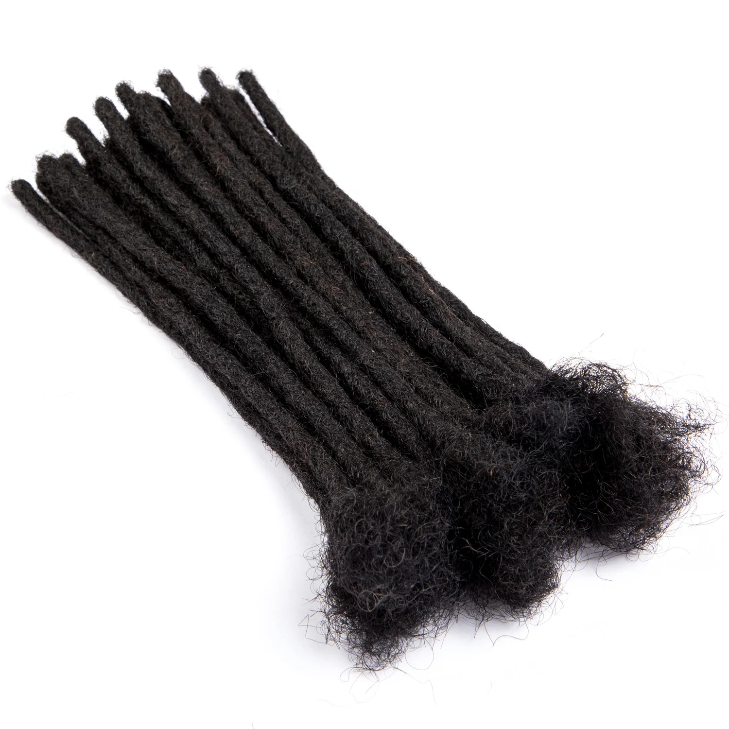 

BLT 100% human hair dreadlock extensions handmade locs small size 0.4cm loc extensions human hair natural black