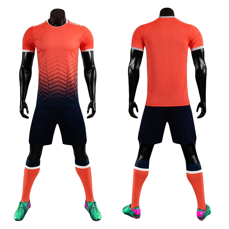 

Wholesale Sublimation Printing Design Polyester Men's Soccer Wear Football Team Jerseys Uniform Sets