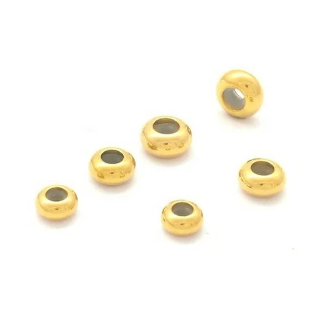 

Yiwu Aceon Stainless Steel Shinny Polih Adjustable Spcer Bead Various Size Rubber Hole Bead