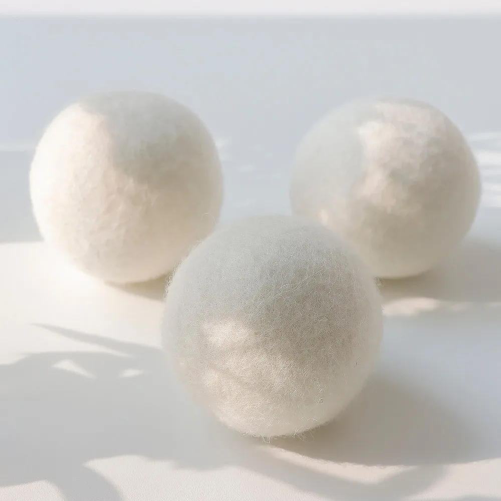 Pure White Felt Balls Detail