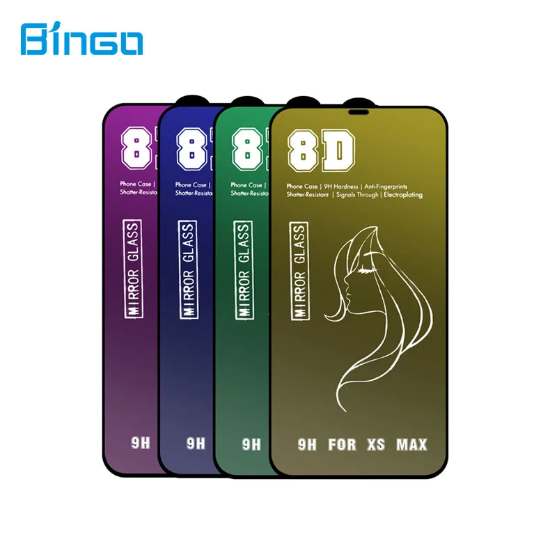 

High Clear Screen Protector 9H Colored Mirror 8D Tempered Glass For samsung galaxy s22 screen protector