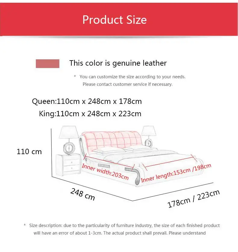 Кровать king size размер спального места