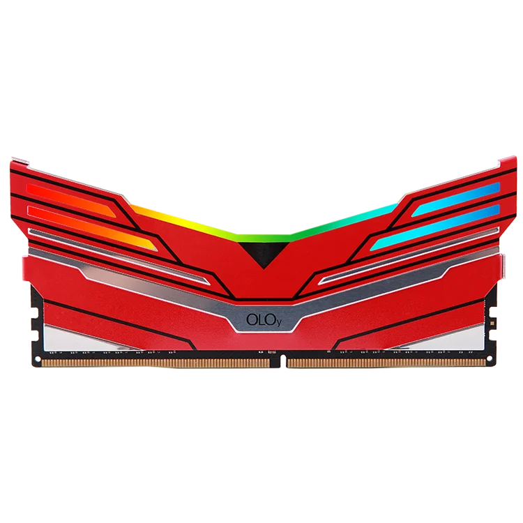 

OLOy pc memory DDR4 8GB 16GB Ram LED RGB 3200Mhz for Gaming desktop ddr4 ram, Black red