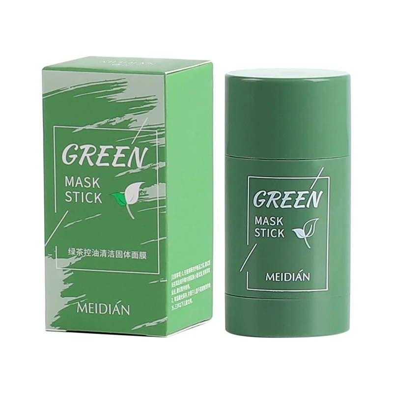 

Meidian Deep Cleaning Clay Green Tea Facial Mask Purple EggPlant Green Tea Mud Mask Green Mask Stick