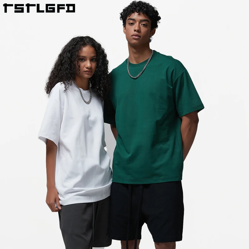 High Quality Cotton Blank Plain Tshirt Custom Plus Size Men's T-Shirts Oversized Heavyweight Luxury Designer Tshirts for Men