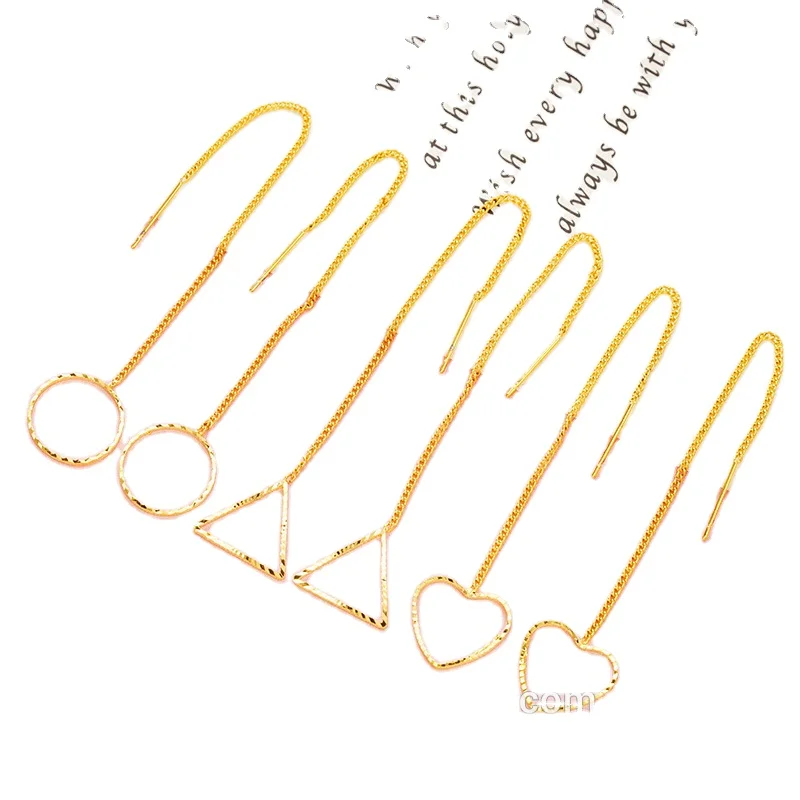 Gold Earrings Long Tassel Earr