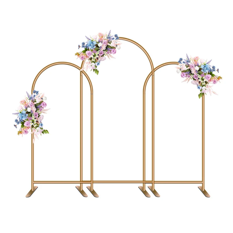 

Wedding props layout aluminum alloy Metal arch stage backdrop stand welcome road lead party decoration flower frame