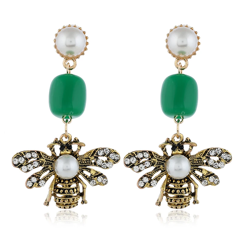 

Fashion gold bee pearl earrings For Women Wholesale N99241, Colors