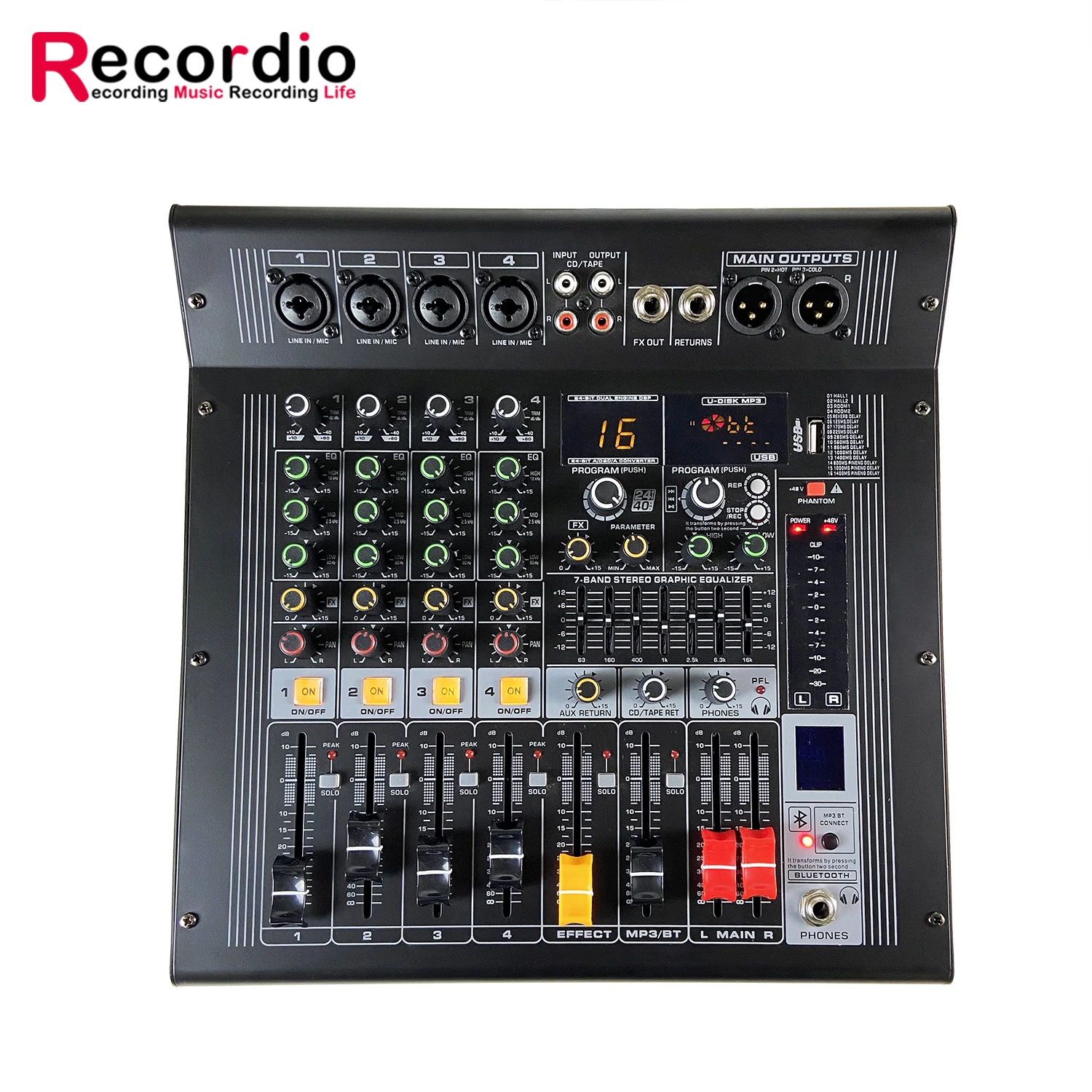 

GAX-EX4 Professional Digital Mixing Console Music Equipment Studio Recordio Dj Mixer Audio Sound with amplifier