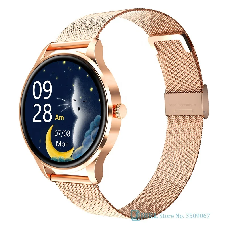 

New Fashion Smart Watch Women Full Touch Smartwatch Stainless Steel Watch Heart rate Fitness Tracker Ladies Wrist Watch