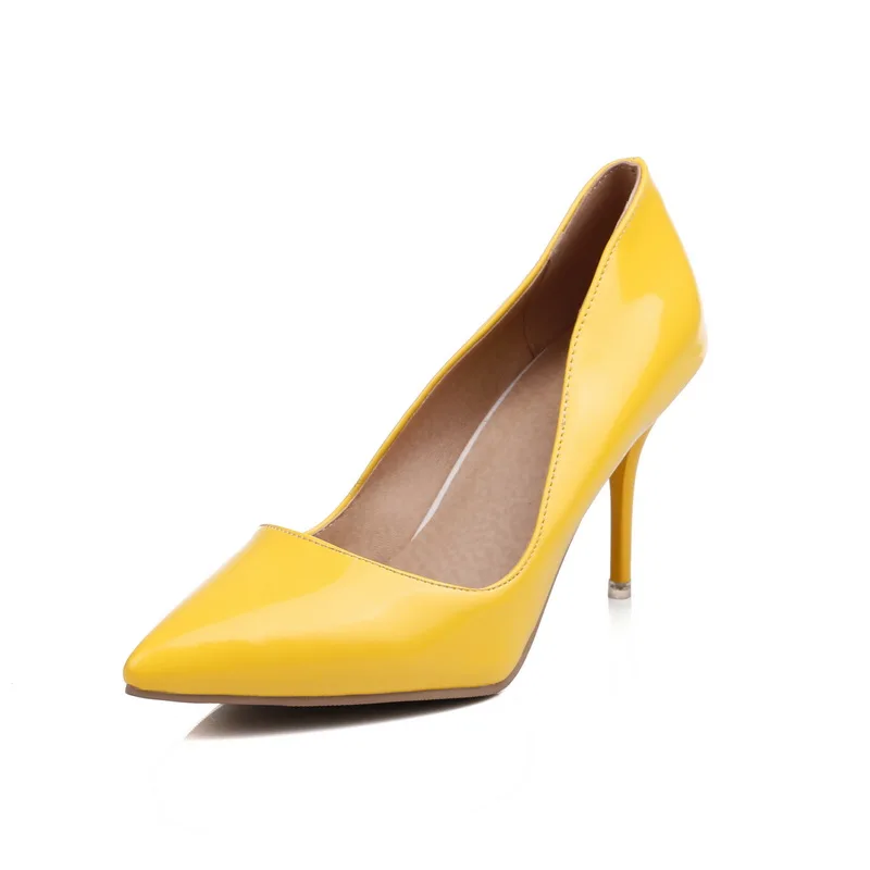 

Wholesale Party Wedding Pointed Toe Sexy Patent Leather Ladies High Heel Women Pumps