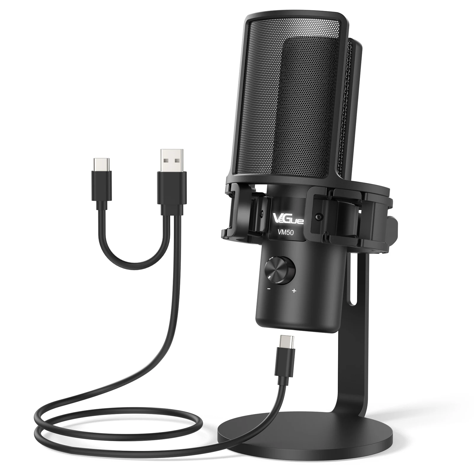 

USB Studio condenser microphone with large diaphragm condenser microphone for broadcasting with tripods