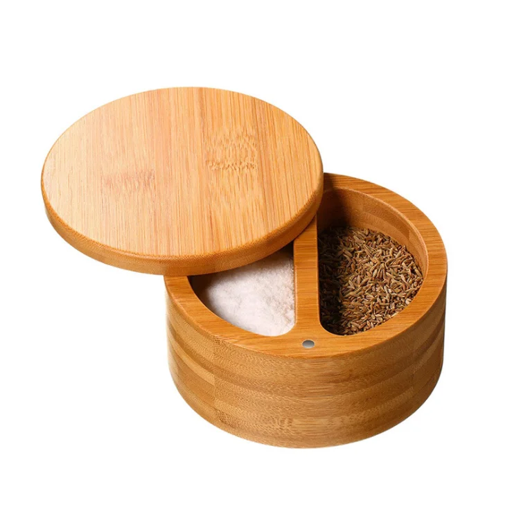 

Kitchen Storage Supplies Bamboo Storage Box Bamboo Seasoning Jar, Bamboo color