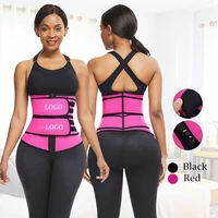 

Custom Logo Compression Adjustable Sauna Sweat Double Belt Women Workout Girdle Neoprene Waist Trainer