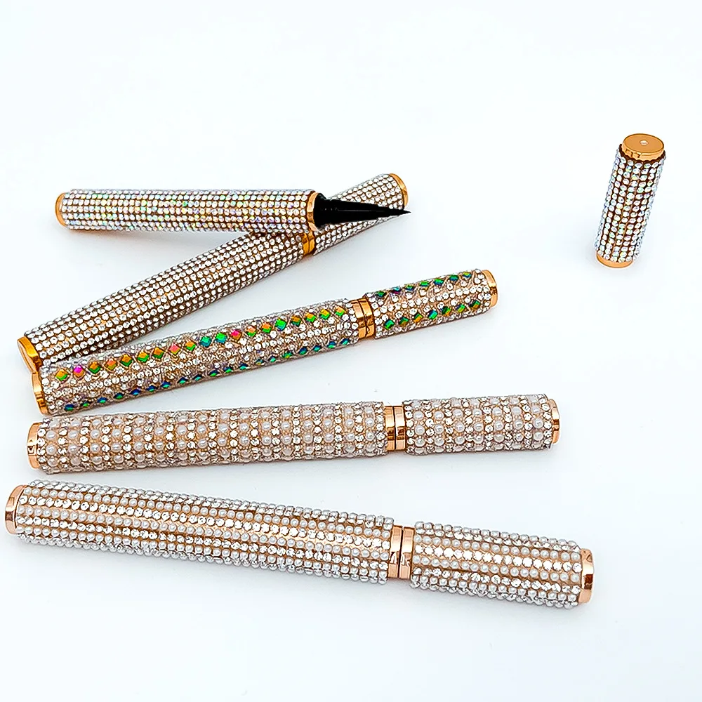 

Magic Lashes Self-adhesive Liquid Eyeliner Pen Glue-free Makeup Eyelashes Waterproof Eye Liner Pencil Eyelash Extension Glue, Full diamond eyeliner