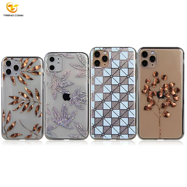 

Wholesale High-quality Luxury Custom Metal Chain IMD Anti-Shock Acrylic Mobile Phones Protection Case For Apple 12 Series