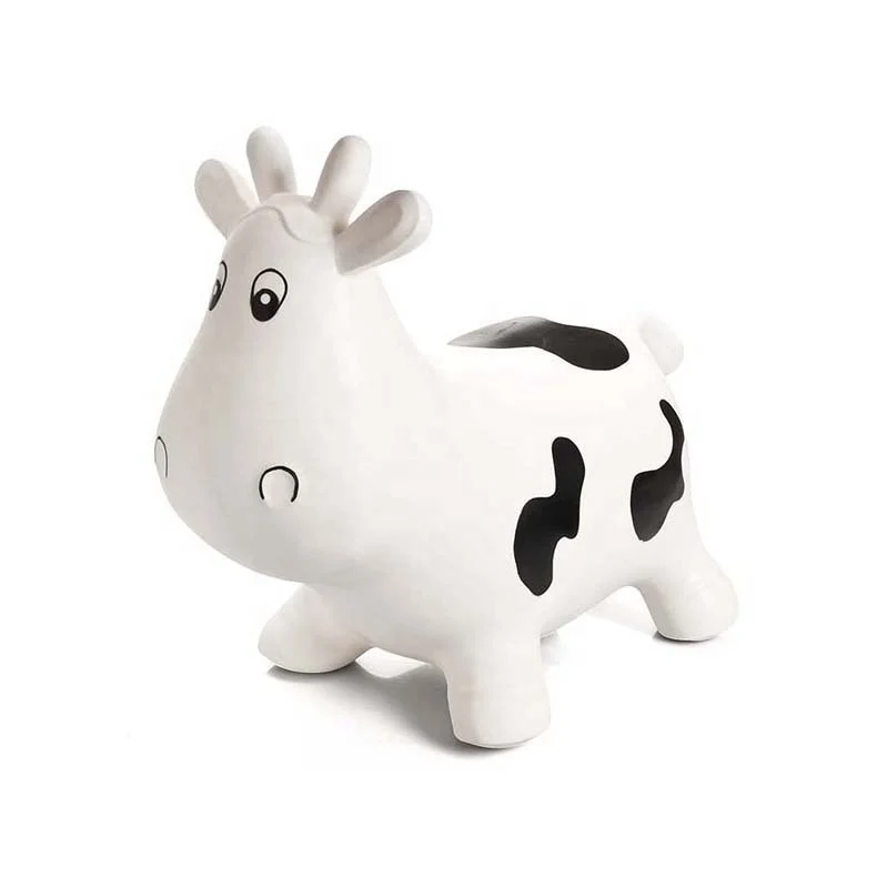Manufacturer PVC cow cheap kids jumping animals