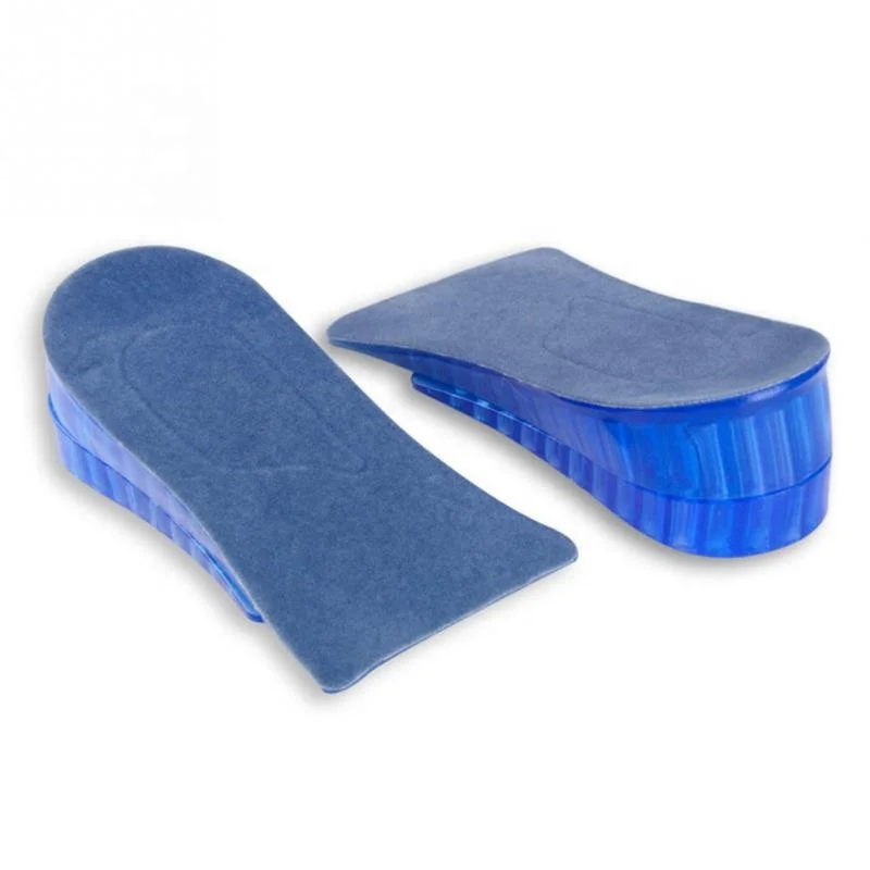 

PUhoneycomb two-layer transparent soft invisible inner heightening sports half pad silica gel invisible inner heightening insole, Silicone invisible inner raised insoles