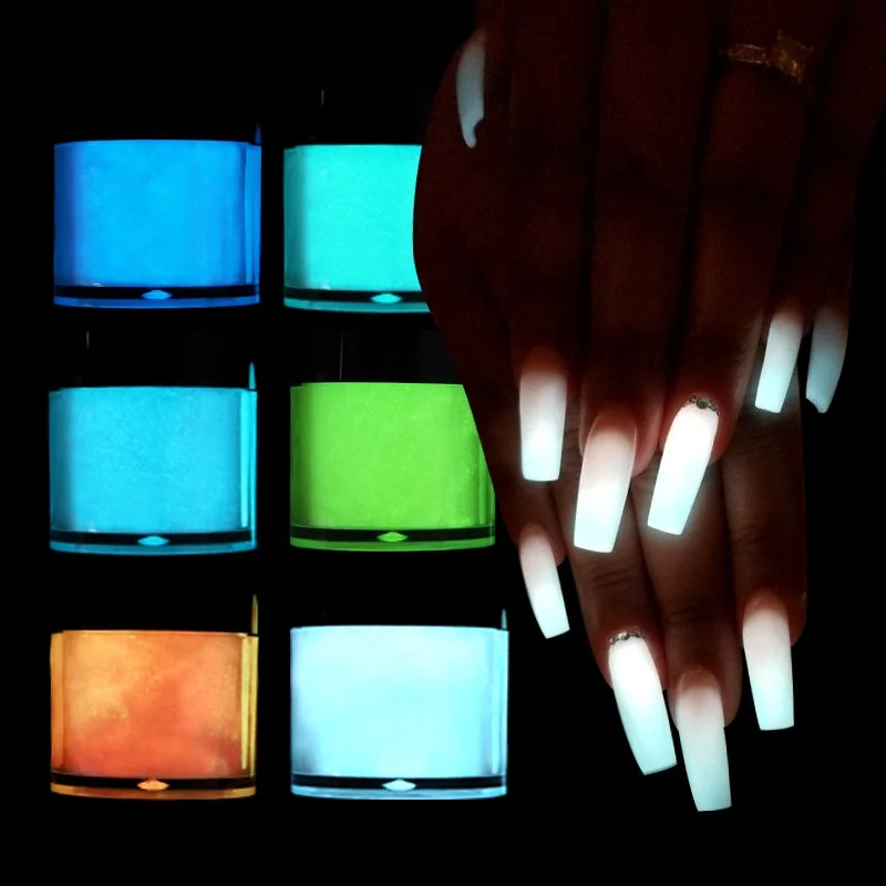 

10Ml Jar Dip Powder Nail Glow in the Dark Acrylic Dipping Powder, 10 colors