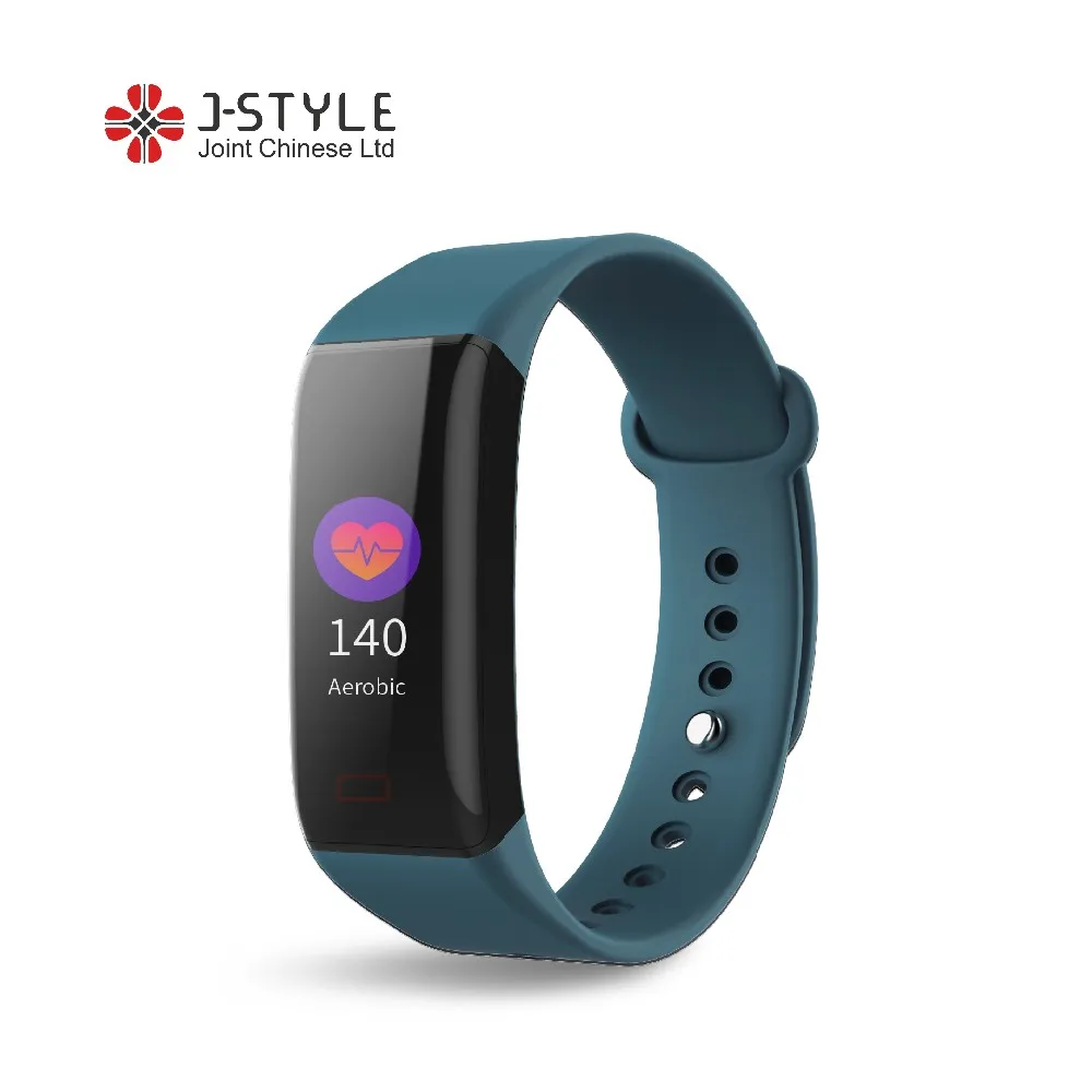 

J style Bluetooth Smart Band Wristband Bracelet Heart Rate Monitoring Pedometer Colorful Screen Fitness Tracker