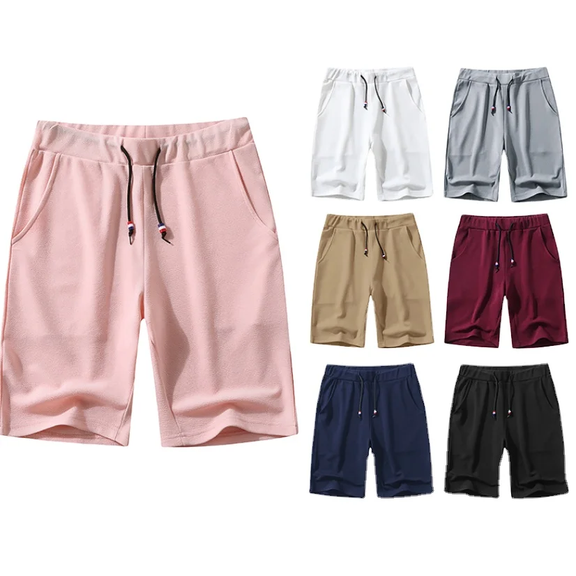 

Amazon latest fashion Plain short 60 cotton 40 polyester custom thin summer men's shorts, Customized colors