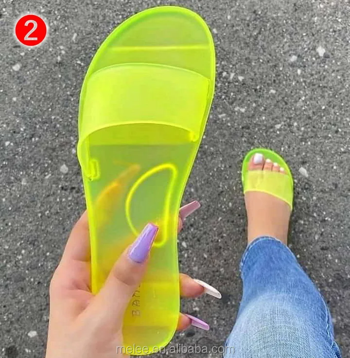 

RTS 2020 New Design Summer Jelly woman Sandals Casual Translucent Slippers Fashion Candy Sandals for Women