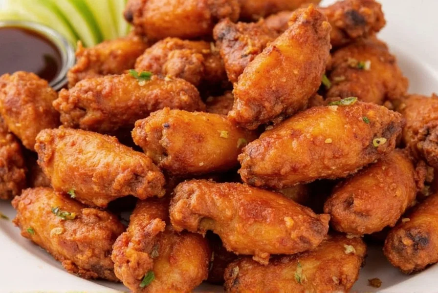 Making sweet chili wings in kitchen