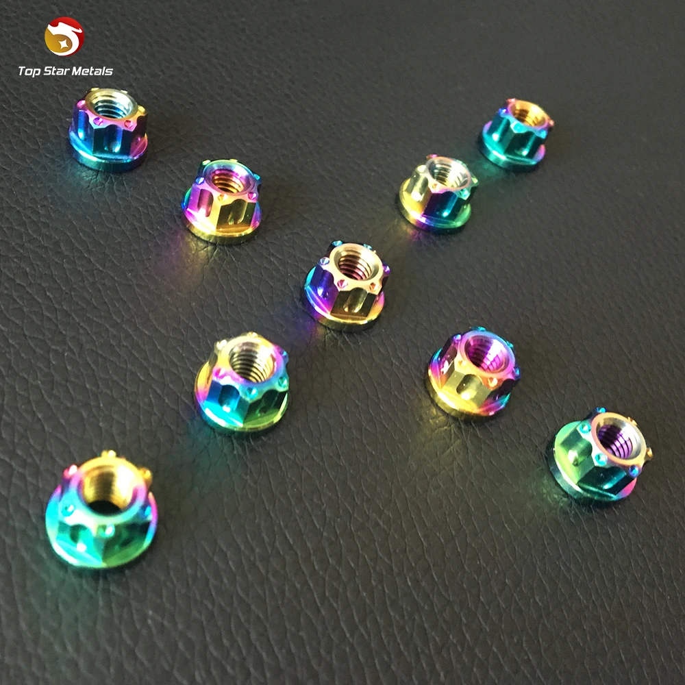 

Grade5 M6 titanium rainbow nut for motorcycle